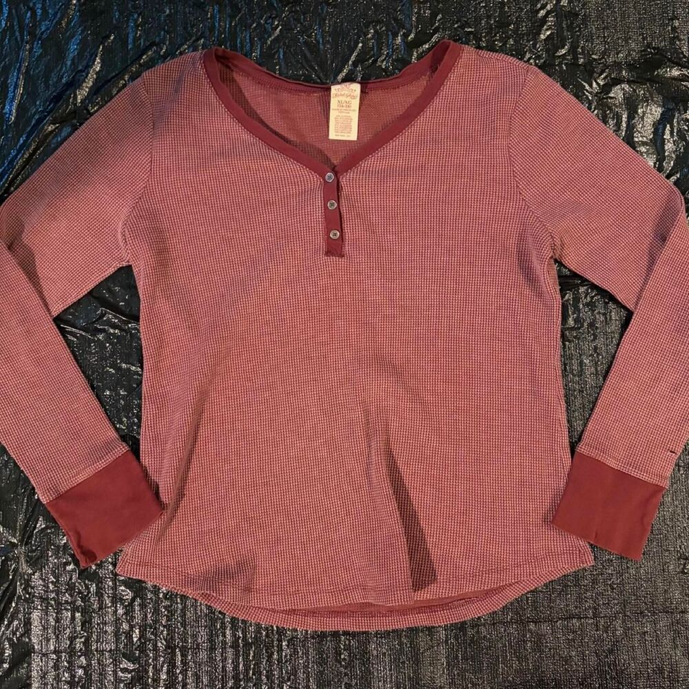 Faded-glory Women's Burgundy and Red Shirt